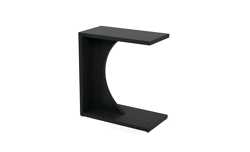 Slickblue Sofa Side Table Nightstand with C-Shaped Design for Space-Saving Use