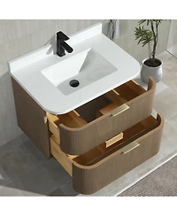 Ari Bath Chantal 30" Floating Bathroom Vanity Smoked