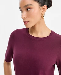 I.n.c. International Concepts Women's Elbow-Sleeve Crewneck Sweater, Macy's Exclusive