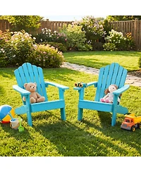 Gymax Adirondack Outdoor Chair for Kids with Tilted High Backrest