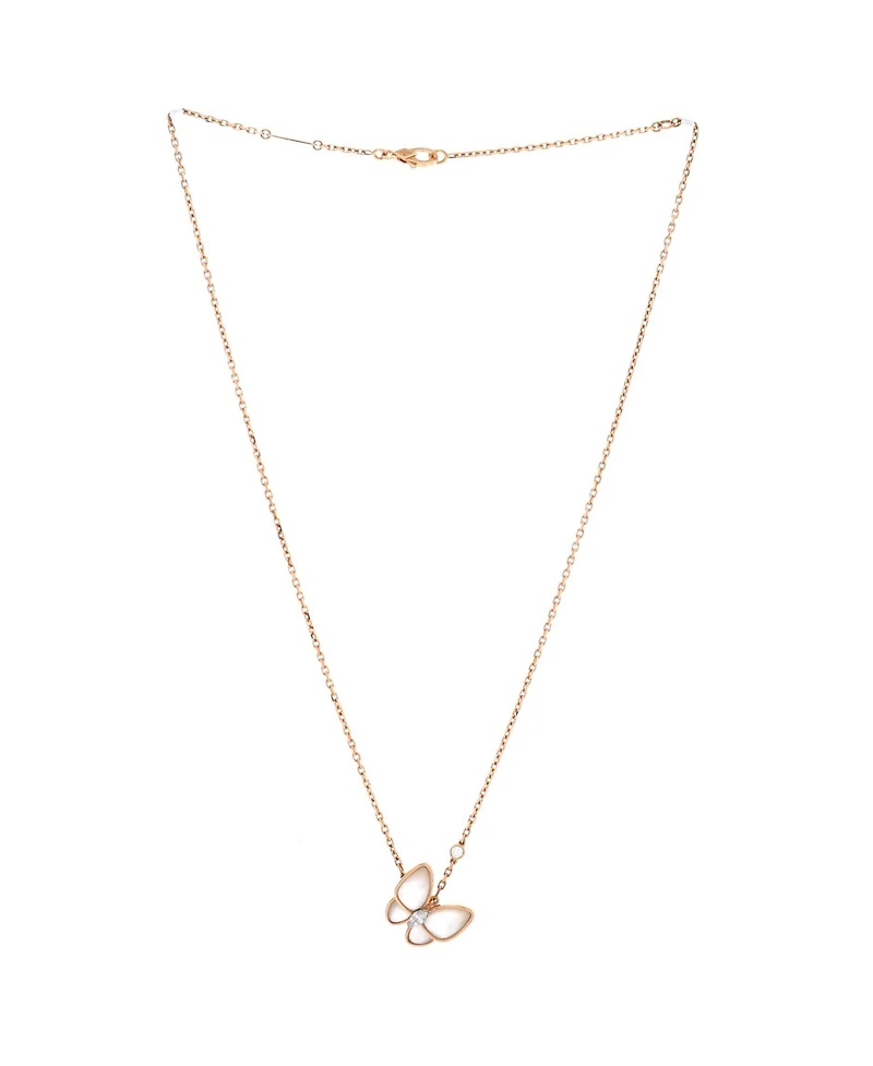 Pre-Owned Van Cleef & Arpels Two Butterfly Pendant Necklace