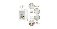 Lucky One 26.8"W Mdf Wood Nightstand with Drawer and Shelf