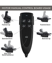 Boyel Living Massage Dual Motor Infinite Position Recliners Electric Lift Chair with Cup Holders and Power-Remote