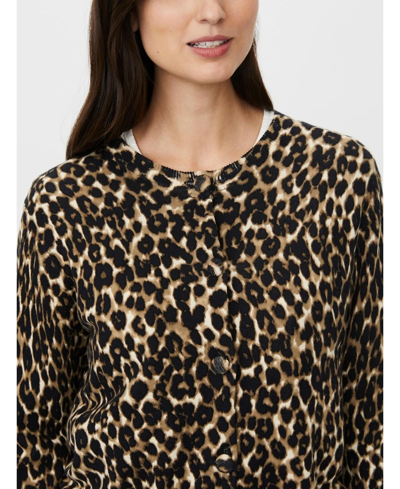 Masai Copenhagen Women's MaLika Leopard Print Cardigan