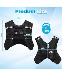 Aofar Weighted Vest Reflective Adjustable Workout Fitness Running