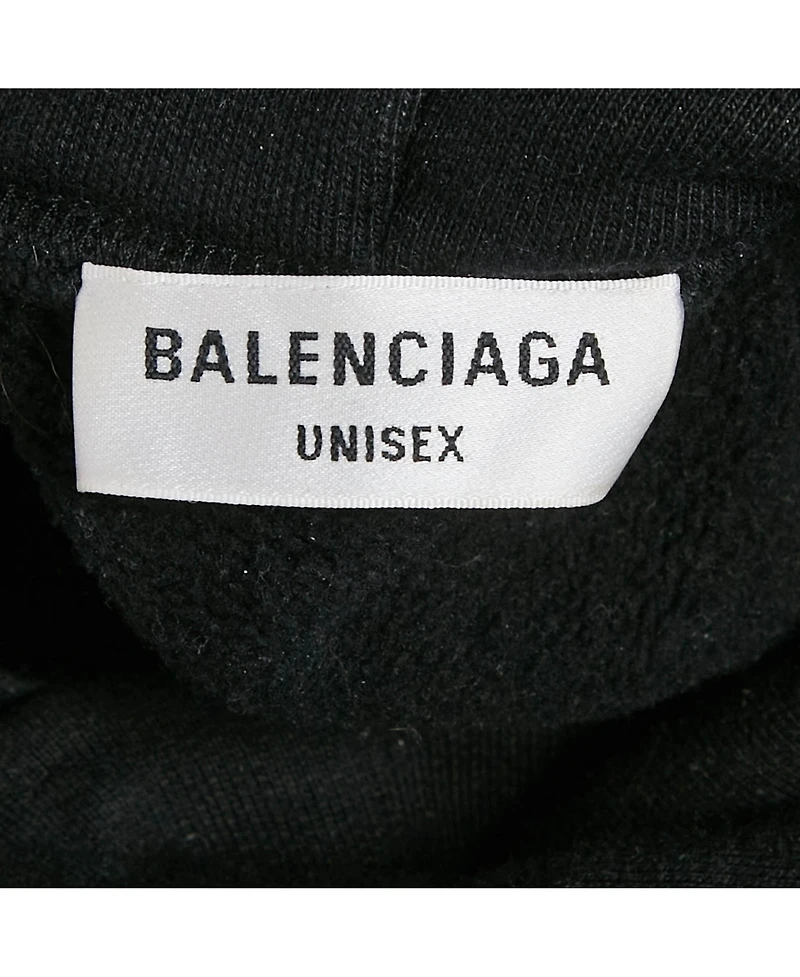 Pre-Owned Balenciaga Men's Unisex Logo Print Cotton Knit Hoodie