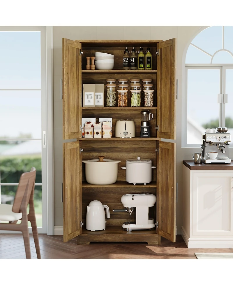 gaomon Freestanding 70" Tall Kitchen Pantry Cabinet, Storage Cabinet for Bathroom, Dining Room, Living Room