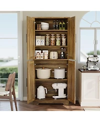 gaomon Freestanding 70" Tall Kitchen Pantry Cabinet, Storage Cabinet for Bathroom, Dining Room, Living Room