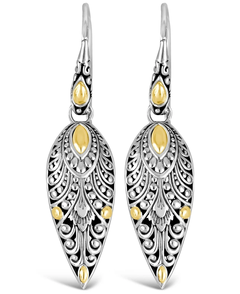 Devata Angel Wings Earrings in Sterling Silver and 18K Gold