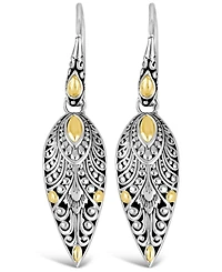 Devata Angel Wings Earrings in Sterling Silver and 18K Gold