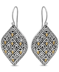 Devata Dragon Skin Earrings in Sterling Silver and 18K Gold