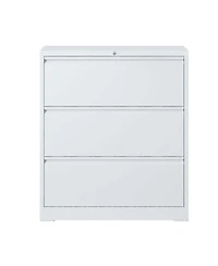Boyel Living Lateral File Cabinet 3 Drawer, White Filing Cabinet with Lock, Lockable File Cabinet for Home Office