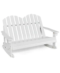Gymax Adirondack Rocking Chair Kid Backrest Armrest Solid Wood
