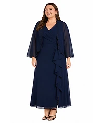 R & M Richards Plus V-Neck Dress Jacket, 2-Piece Set