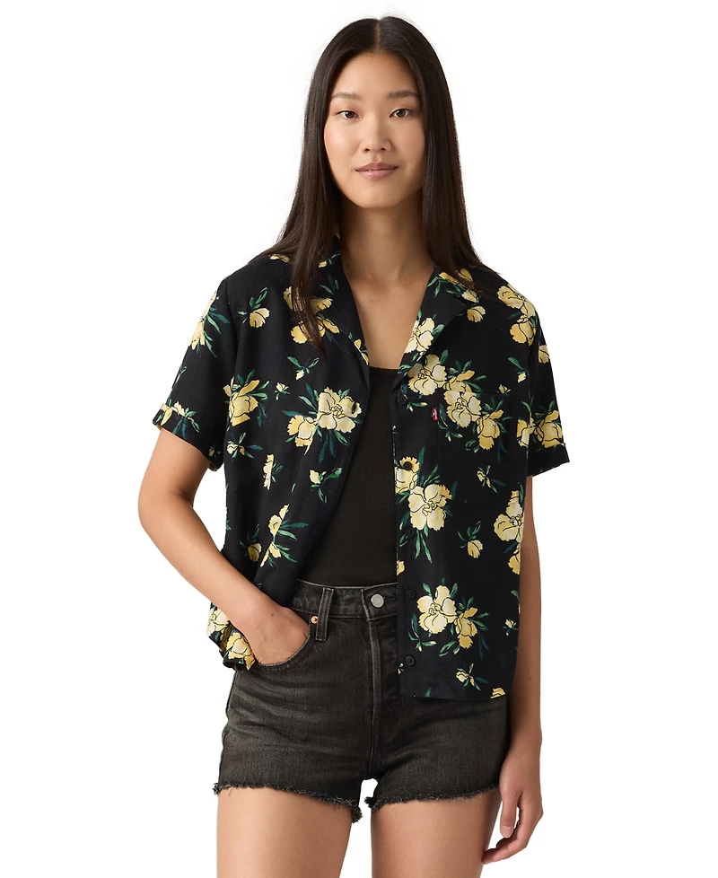 Levi's Women's Bennie Short-Sleeve Camp Shirt
