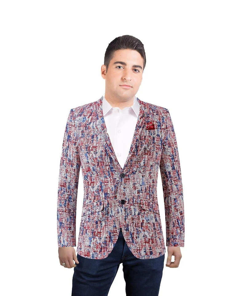 Elie Balleh Men's Slim Fit Sports Coat Jacket
