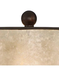 Franklin Iron Works Naomi 25" Tall Industrial Farmhouse Table Lamps, Set of 2