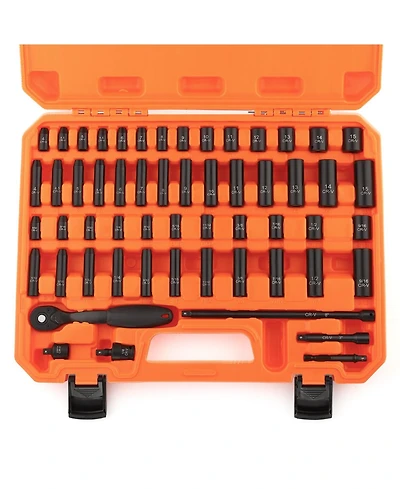Xdovet 1/4inches Drive 56-Piece Impact Socket Set Sae Metric Ratchet