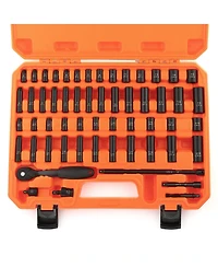 Xdovet 1/4inches Drive 56-Piece Impact Socket Set Sae Metric Ratchet