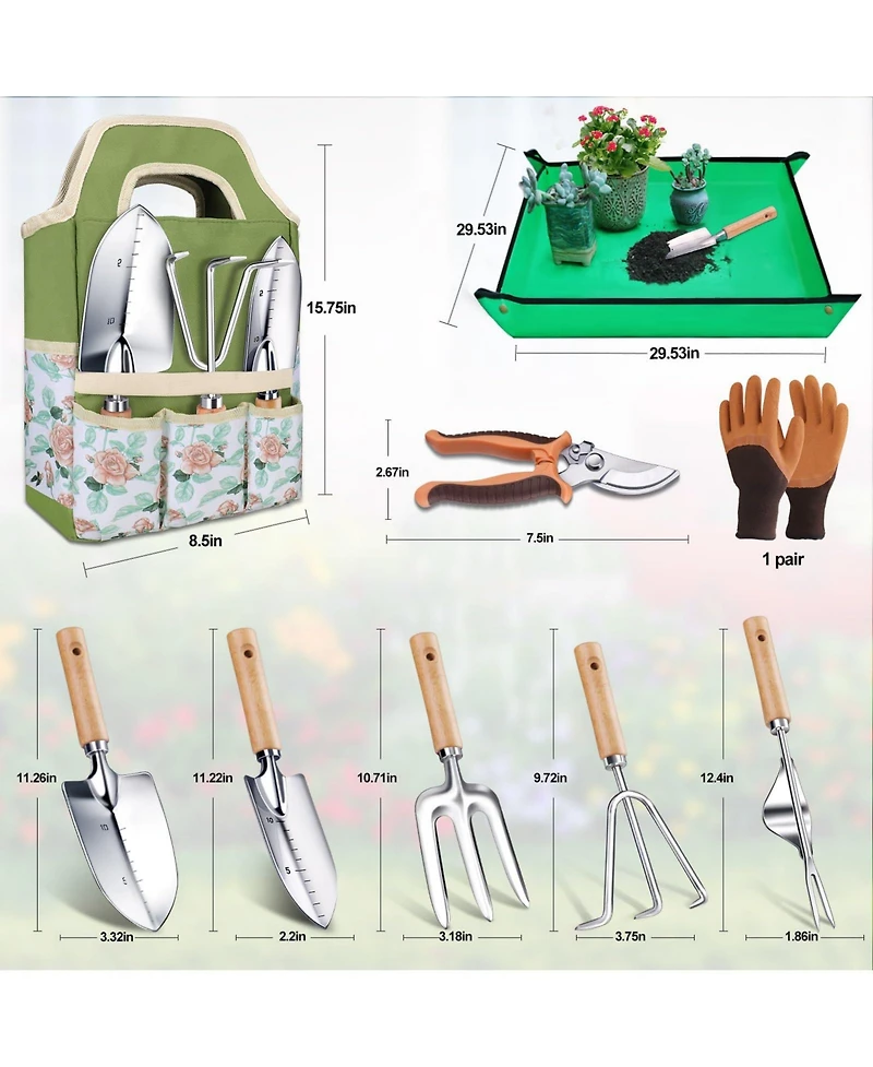 Xdovet Gardening Tools Set Hand Spades Stainless Steel Kit