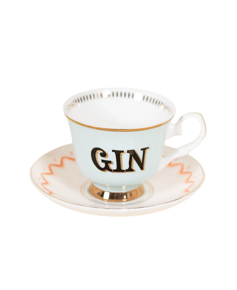 Yvonne Ellen Gin 2-Piece Teacup & Saucer Set