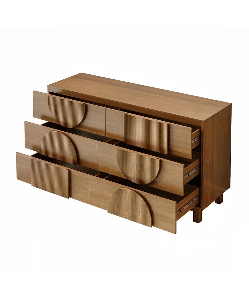 Clihome Modern 6-Drawer Storage Chest Dresser for Bedroom