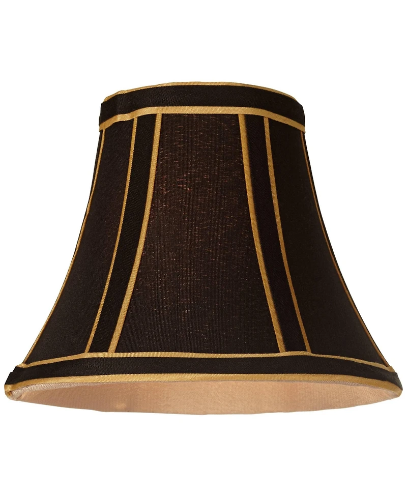 Springcrest Set of 4 Empire Lamp Shades Trim Small 3" High Candelabra Clip-On Fitting