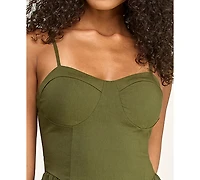 Katia Rae Juniors' Sweetheart-Neck Bow-Back Dress