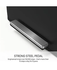 15.6 Gallon Rectangular Stainless Steel Step on With Two 30 Liter Compartments Trash Can