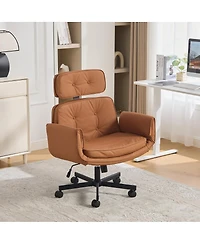 Streamdale Furniture Criss Cross Office Chair with Adjustable Armrests Headrest and Wheels