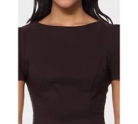 Alex & Sophia Juniors' Boat Neck Short-Sleeve Woven Dress