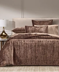 Hotel Collection Bevel Velvet Quilted 3-Piece Coverlet Set, King, Macy's Exclusive