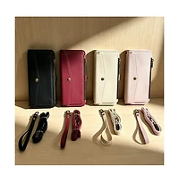 Artudatech 5-in-1 Wallet Case for iPhone 17 - Card Holder with Zipper Pocket, Wrist and Crossbody Straps