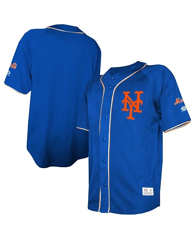 Stitches Men's Royal New York Mets Team Color Full-Button Fashion Jersey