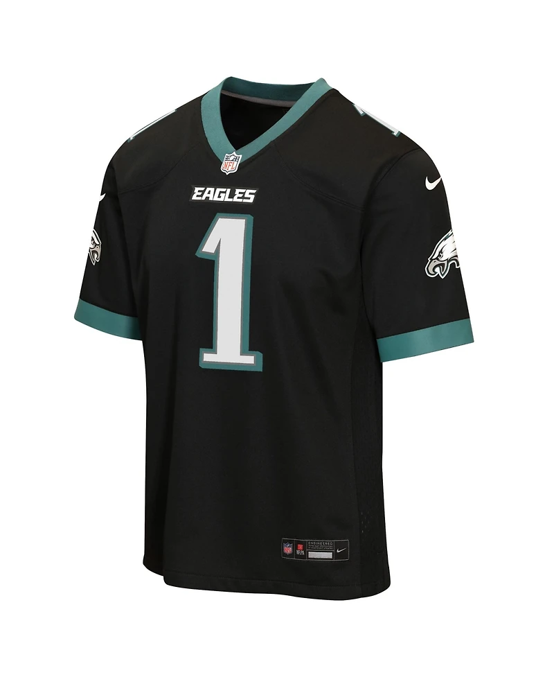 Nike Big Boys and Girls Jalen Hurts Black Philadelphia Eagles Alternate Game Jersey