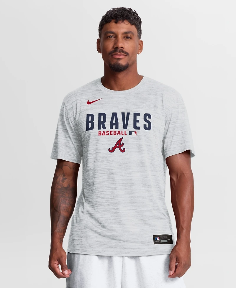 Nike Men's White Atlanta Braves Authentic Collection Velocity Dri-fit T-Shirt