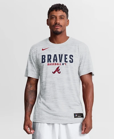 Nike Men's White Atlanta Braves Authentic Collection Velocity Dri-fit T-Shirt