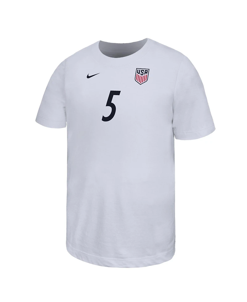Nike Big Boys and Girls Antonee Robinson White Usmnt Home Player Name & Number T-Shirt