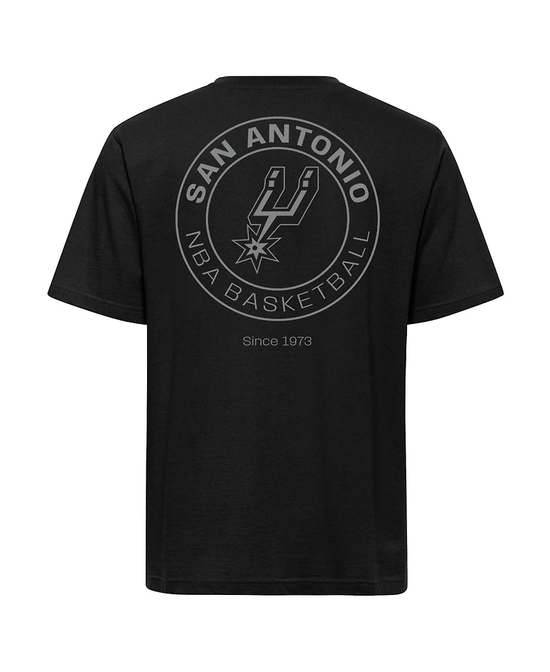 Sportiqe Men's and Women's Black San Antonio Spurs Duke Premium T-Shirt