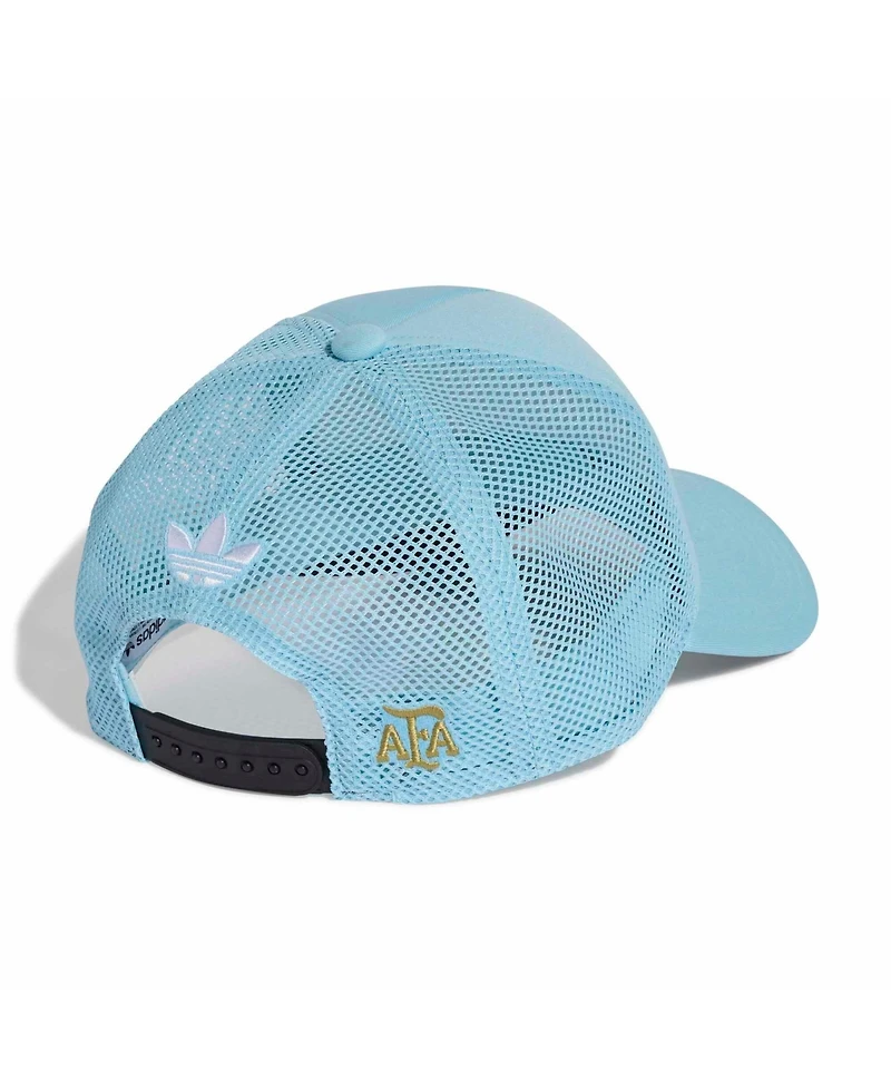 Adidas Men's and Women's Light Blue Argentina National Team Trucker Adjustable Hat