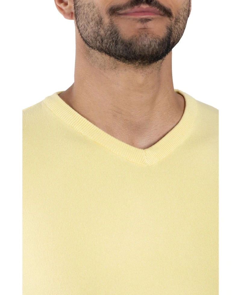 X-Ray Men's Basic V-Neck Pullover Midweight Sweater