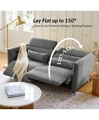 Hulala Home Teekam 73.25"W Power Reclining Zero Gravity Sofa with Adjustable Headrest And Footrest