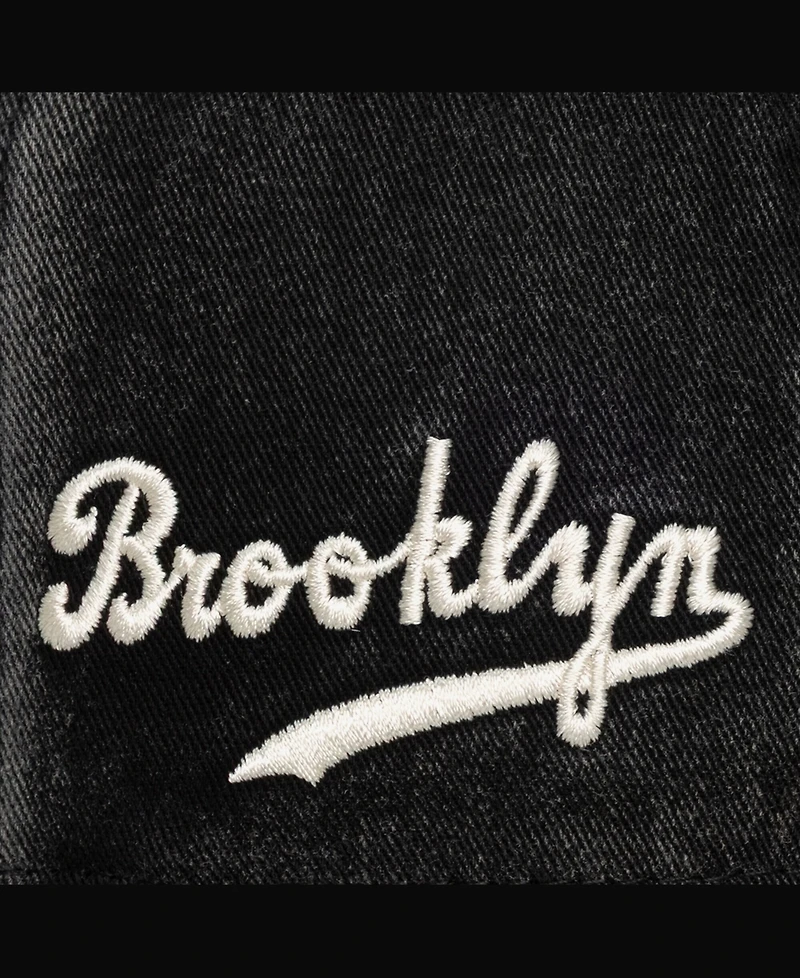 Mitchell & Ness Men's and Women's Cream/Black Brooklyn Dodgers Snow Block Pro Crown Adjustable Hat
