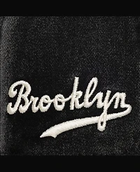 Mitchell & Ness Men's and Women's Cream/Black Brooklyn Dodgers Snow Block Pro Crown Adjustable Hat