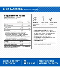 Optimum Nutrition Amino Energy, Pre Workout with Tea, Bcaa, Amino Acids, and Coffee Extract, Raspberry, 30 Servings