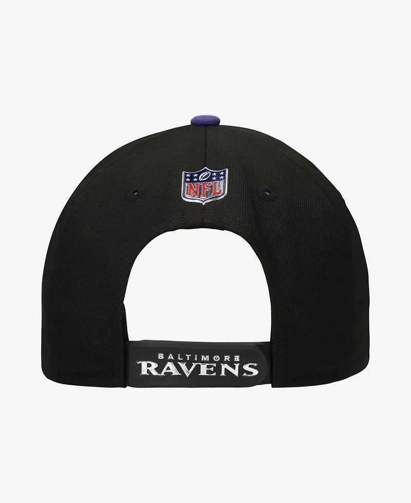 New Era Big Boys and Girls Black/Purple Baltimore Ravens 2026 Nfl Draft Pre-Curved 9FIFTY Snapback Hat