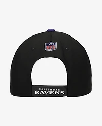 New Era Big Boys and Girls Black/Purple Baltimore Ravens 2026 Nfl Draft Pre-Curved 9FIFTY Snapback Hat