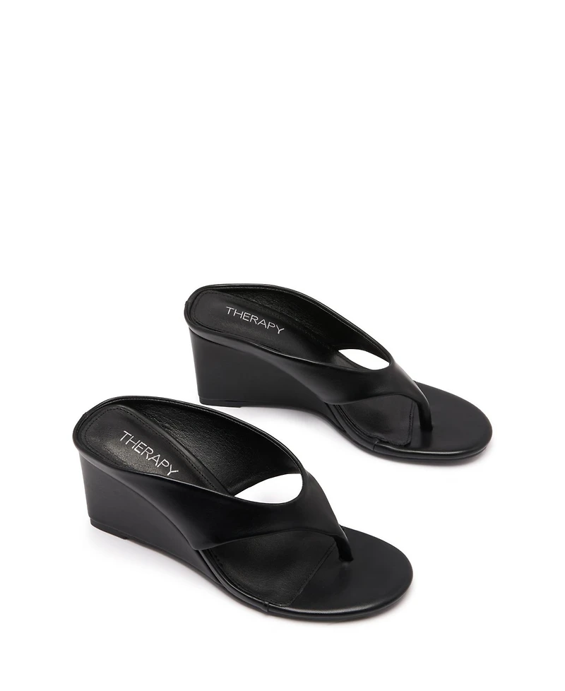 Therapy Australia Women's Sera Round Toe Wedge Thong Heel