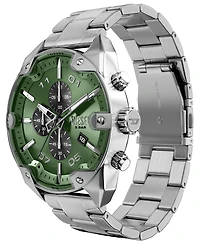 Diesel Men's Spiked Quartz Chronograph Silver Stainless Steel Watch 49mm