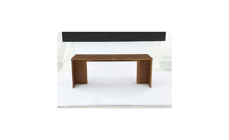Tribesigns Extra Long Rectangle Brown Solid Wood Computer Desk, Rustic Home Office Writing Work Desk